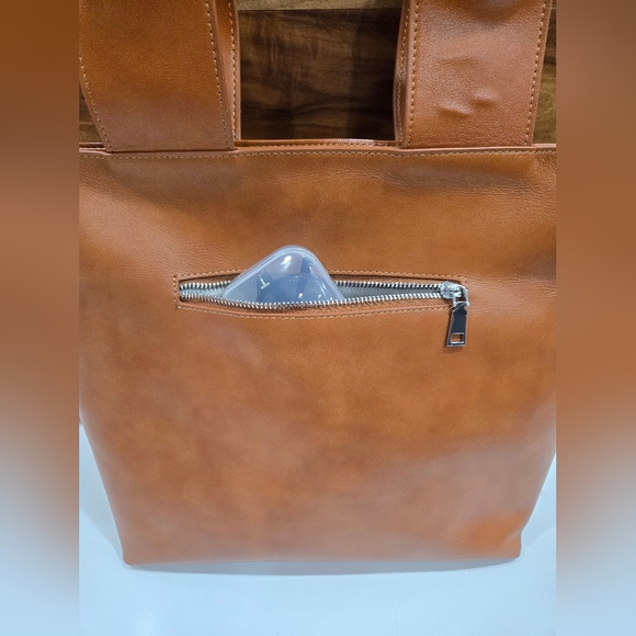 TIFFANY & FRED Paris Bag Tote Caramel color genuine Leather NEW - Picture 5 of 17